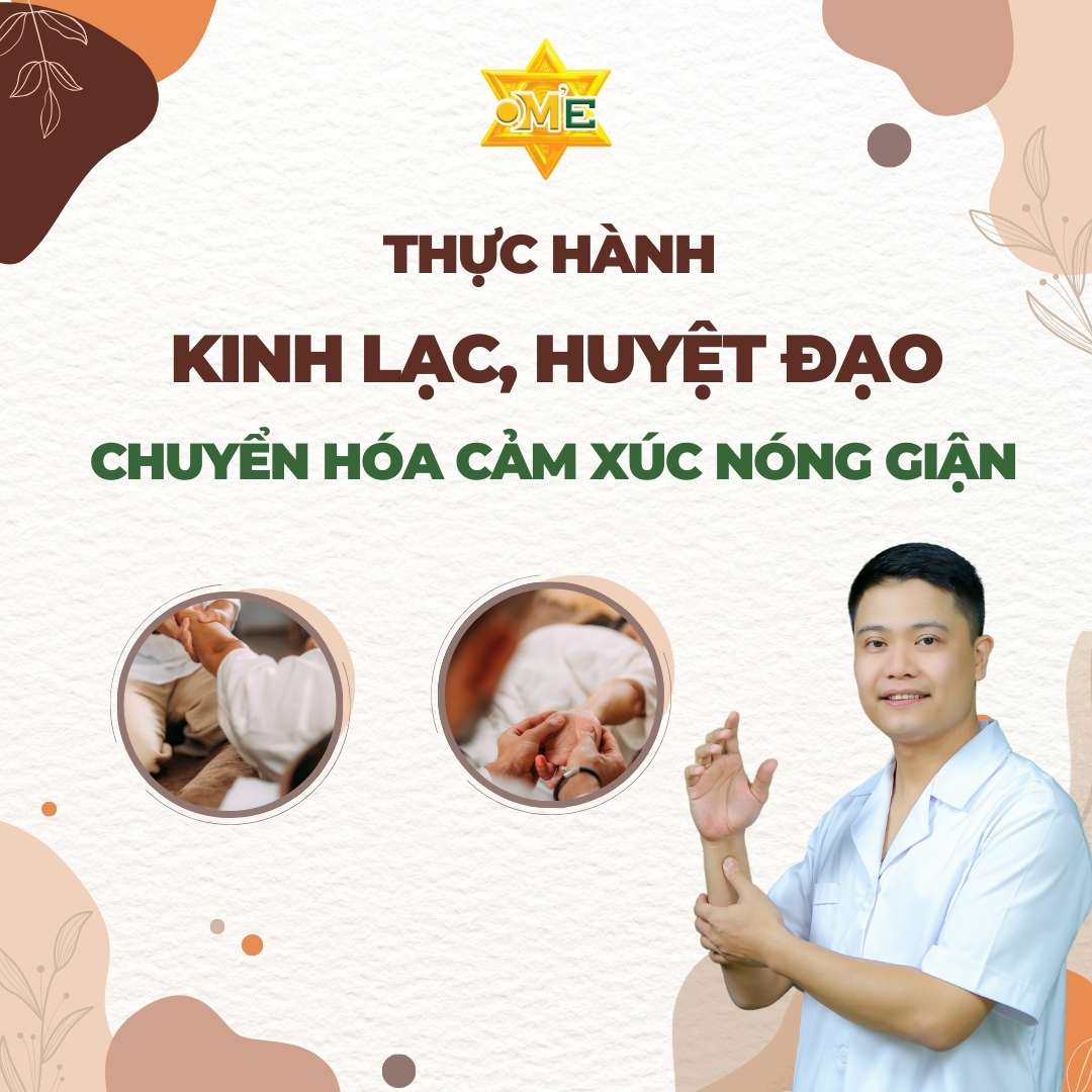 THỰC HÀNH KINH LẠC, HUYỆT ĐẠO CHUYỂN HÓA CẢM XÚC NÓNG GIẬN