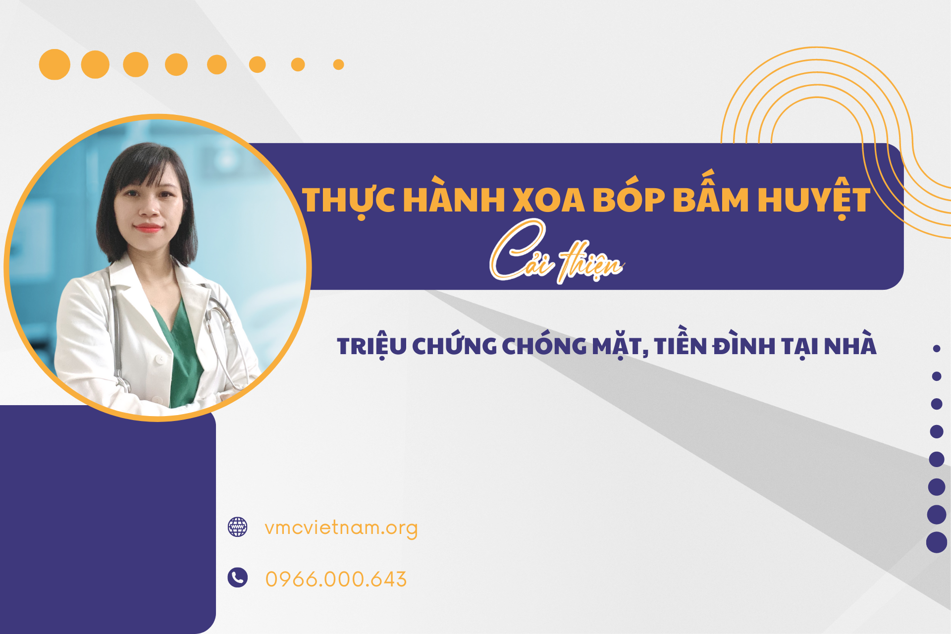 THỰC HÀNH XOA BÓP BẤM HUYỆT CẢI THIỆN TRIỆU CHỨNG CHÓNG MẶT, TIỀN ĐÌNH TẠI NHÀ