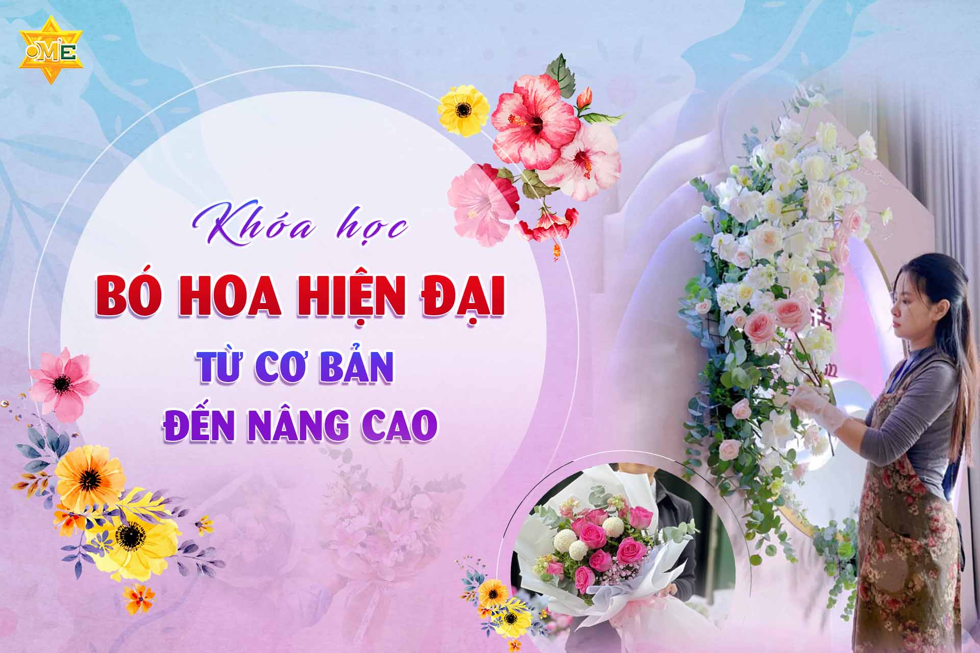 Khóa học bó hoa hiện đại từ cơ bản đến nâng cao