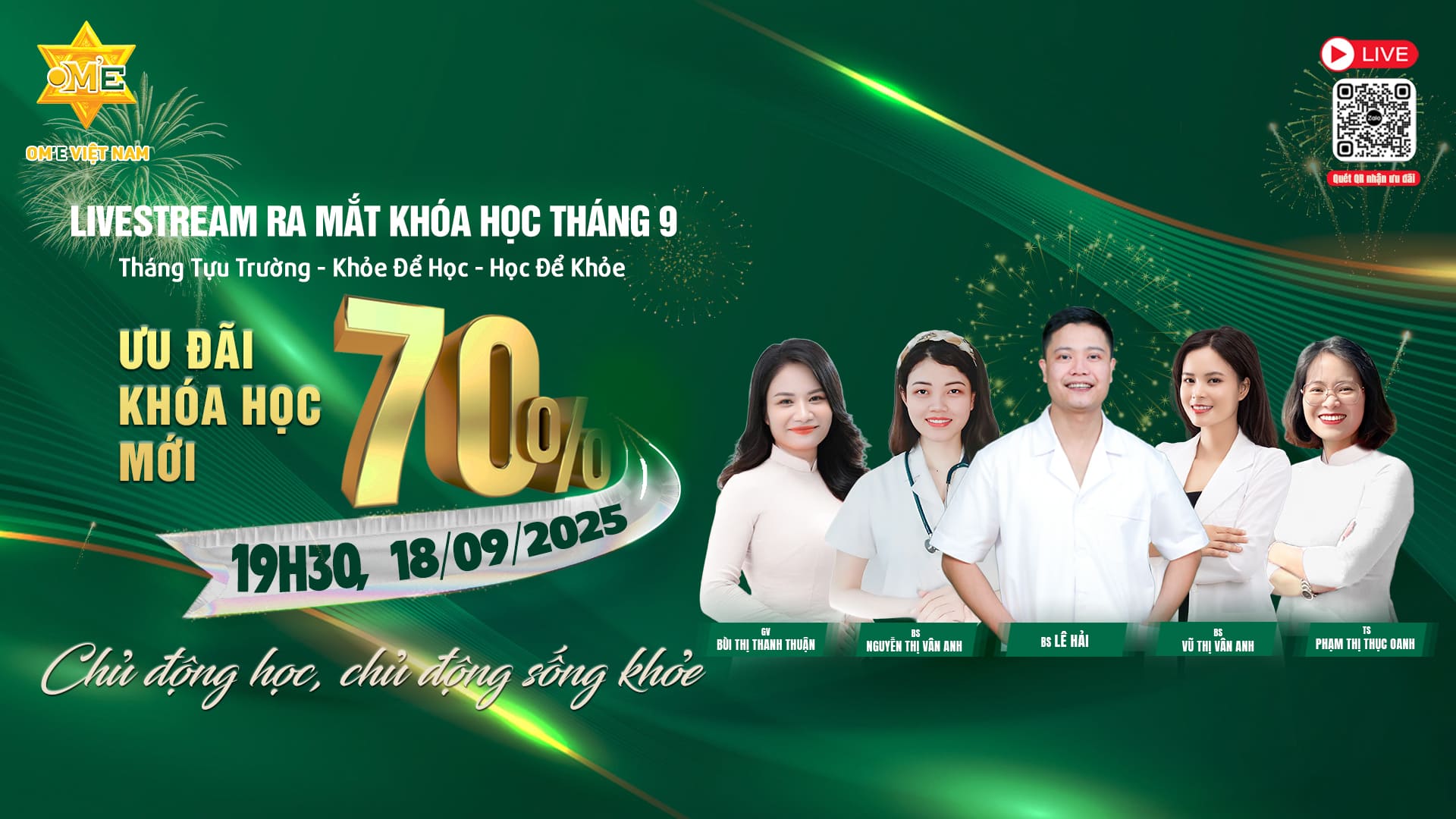 Livestream Ra Mắt Khóa Học Tháng 9: Tháng Tựu Trường, Khỏe Để Học, Học Để Khỏe 