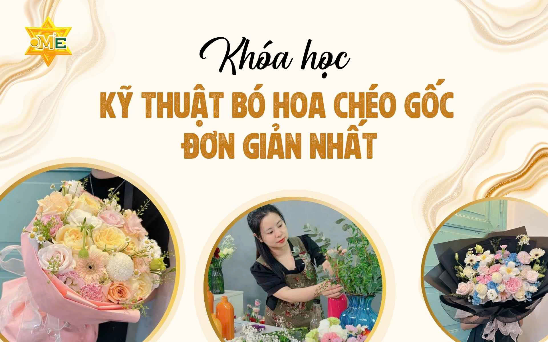 Kỹ thuật bó hoa chéo gốc đơn giản nhất
